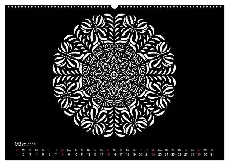 Produktbild: Entspannung und Ruhe durch Mandalas (Wandkalender 2026 DIN A2 quer), CALVENDO Monatskalender