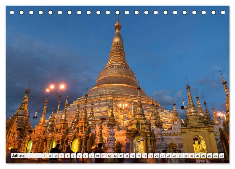 Produktbild: Asiens Tempel (Tischkalender 2026 DIN A5 quer), CALVENDO Monatskalender
