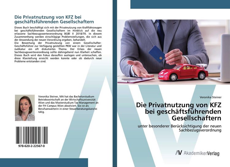 Produktbild: Die Privatnutzung von KFZ bei gesch&auml;ftsf&uuml;hrenden Gesellschaftern