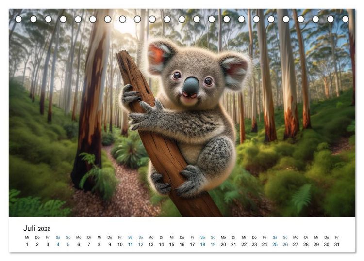 Produktbild: Baby-Tiere (Tischkalender 2026 DIN A5 quer), CALVENDO Monatskalender