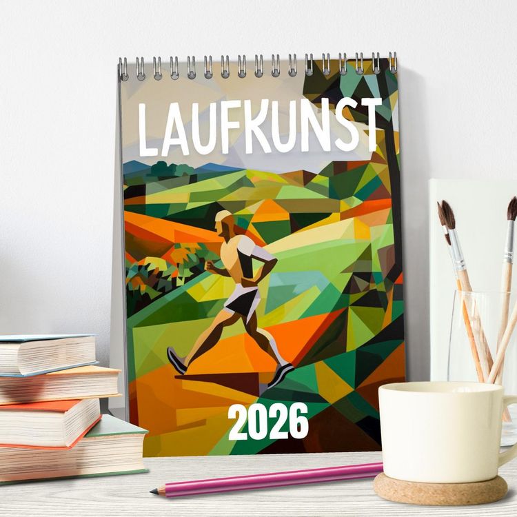 Produktbild: Laufkunst. (Tischkalender 2026 DIN A5 hoch), CALVENDO Monatskalender