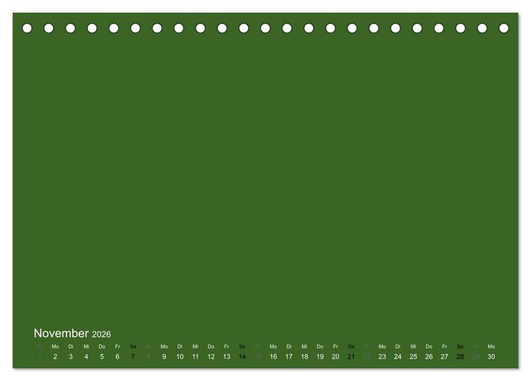 Produktbild: Bastelkalender - dunkel Gr&uuml;n (Tischkalender 2026 DIN A5 quer), CALVENDO Monatskalender