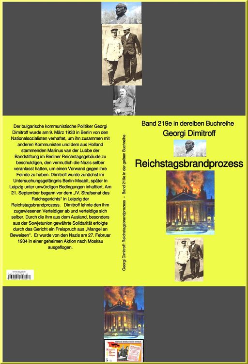 Produktbild: Reichstagsbrandprozess - Band 219e in der gelben Buchreihe - bei J&uuml;rgen Ruszkowski