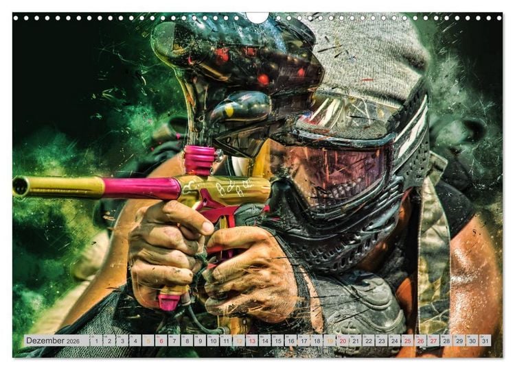 Produktbild: Paintball - extrem cool (Wandkalender 2026 DIN A3 quer), CALVENDO Monatskalender
