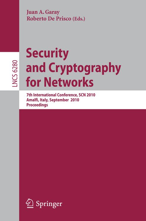 Produktbild: Security and Cryptography for Networks