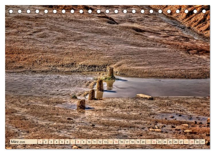 Produktbild: Friesland - Watt und Nordsee (Tischkalender 2026 DIN A5 quer), CALVENDO Monatskalender