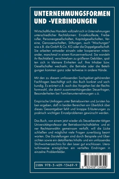 Produktbild: Unternehmungsformen und -verbindungen