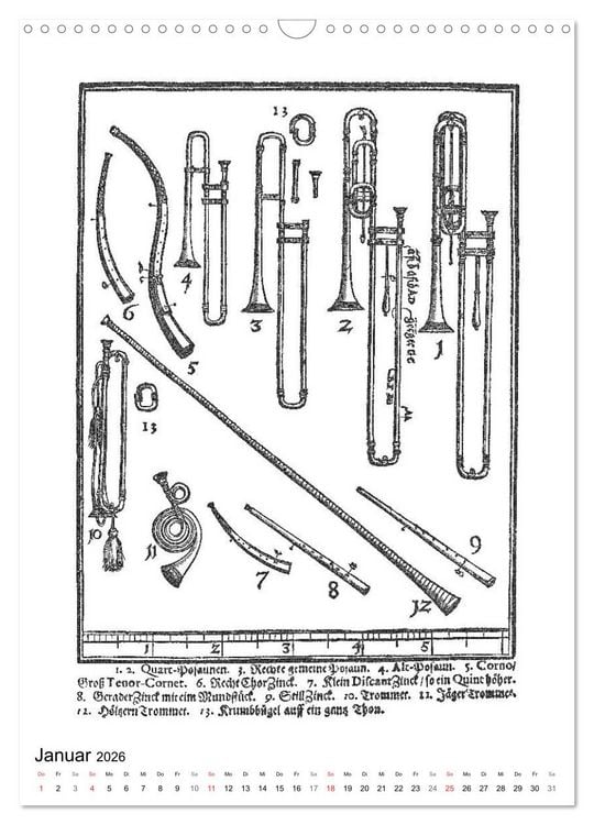 Produktbild: Michael Praetorius Syntagma Musicum (Wandkalender 2026 DIN A3 hoch), CALVENDO Monatskalender