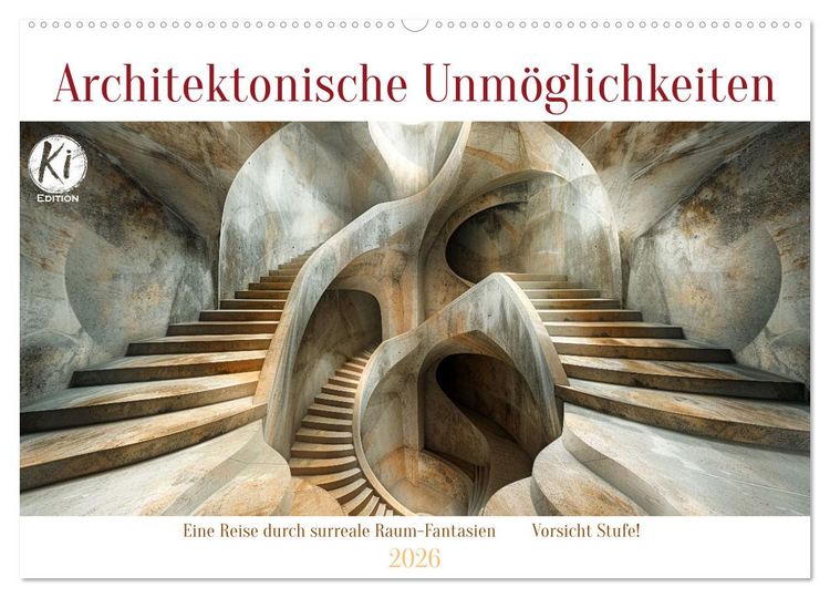 Produktbild: Architektonische Unm&ouml;glichkeiten (Wandkalender 2026 DIN A2 quer), CALVENDO Monatskalender