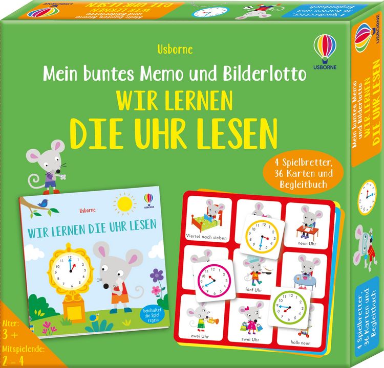 Produktbild: Mein buntes Memo und Bilderlotto: Wir lernen die Uhr lesen