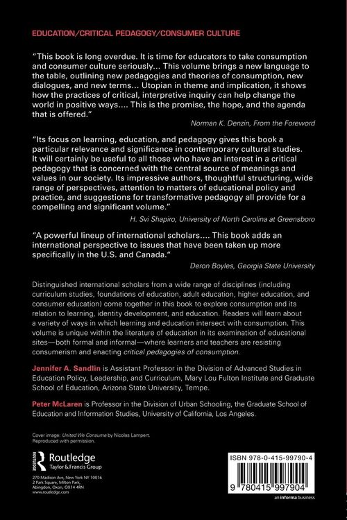 Produktbild: Critical Pedagogies of Consumption