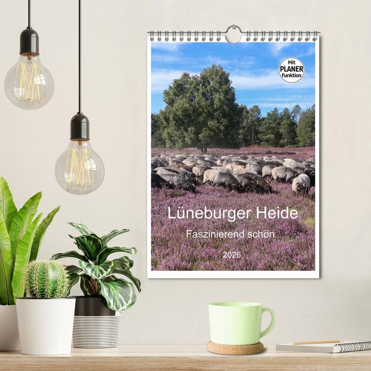 Produktbild: L&uuml;neburger Heide - Faszinierend sch&ouml;n (Wandkalender 2026 DIN A4 hoch), CALVENDO Monatskalender