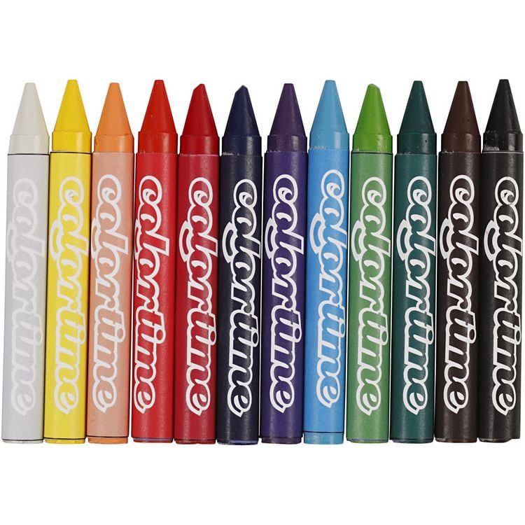 Produktbild: Creativ Company Colortime Farbkreide, L 10 cm, Dicke 11 mm, sortierte Farben, 12 Stk
