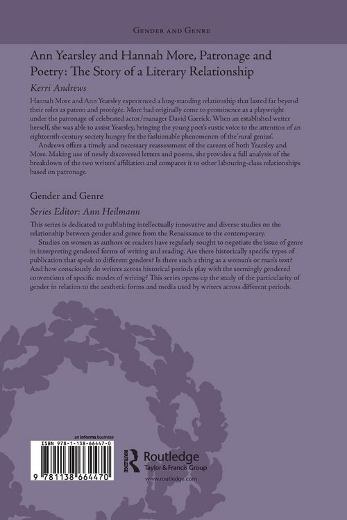Produktbild: Ann Yearsley and Hannah More, Patronage and Poetry