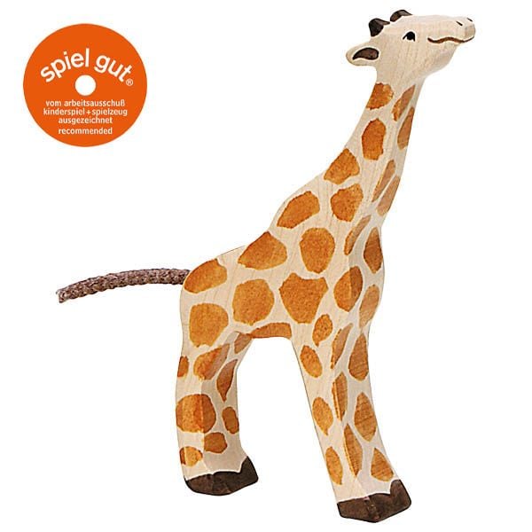 Produktbild: Holztiger Giraffe, klein, fressend, Holz