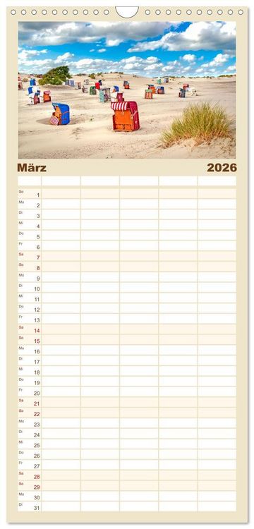 Produktbild: Familienplaner 2026 - NORDSEE-VERLIEBT mit 5 Spalten (Wandkalender, 21 x 45 cm) CALVENDO