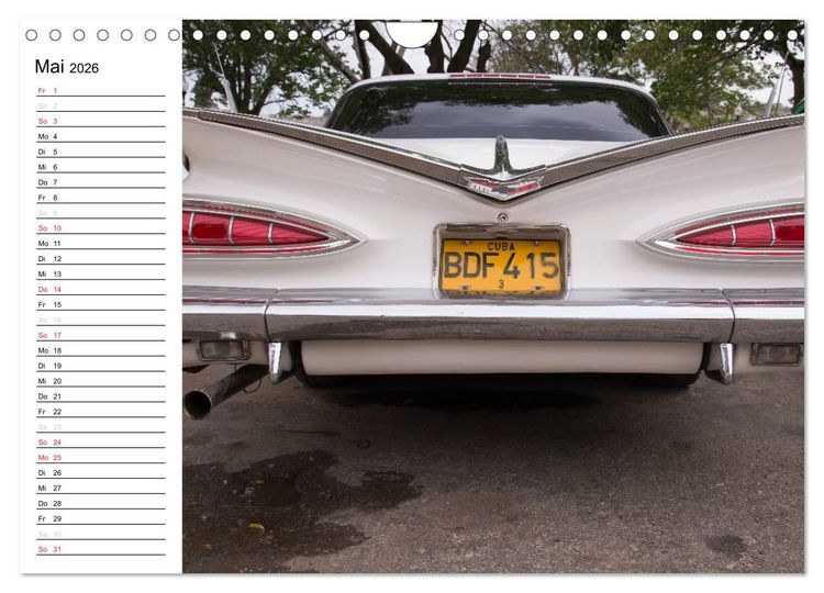 Produktbild: Cars on Cuba (Wandkalender 2026 DIN A4 quer), CALVENDO Monatskalender