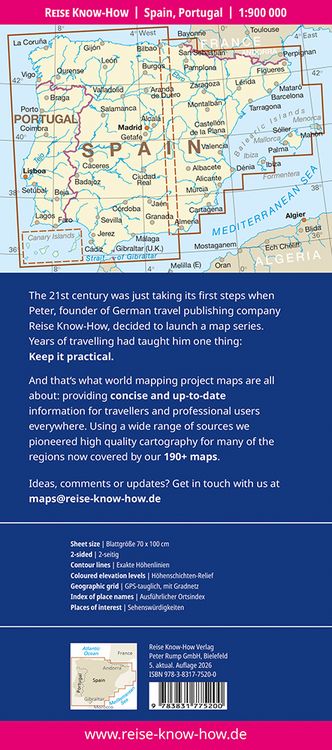 Produktbild: Reise Know-How Landkarte Spanien, Portugal | Spain, Portugal (1:900.000)