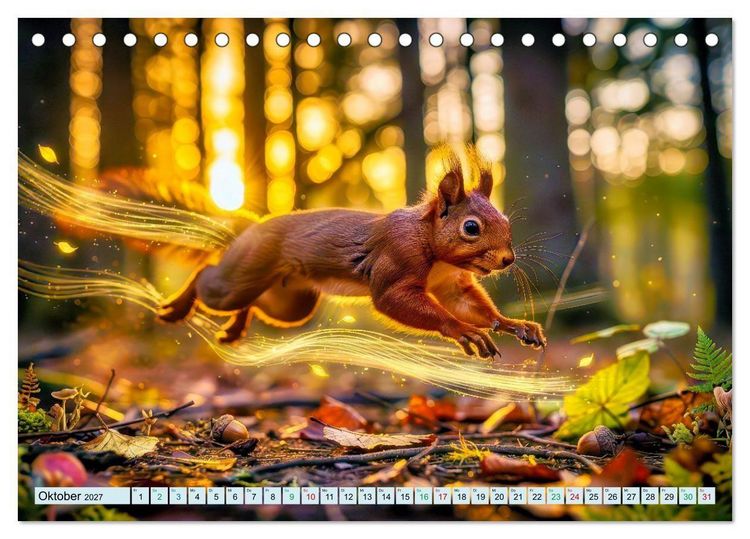 Produktbild: M&auml;rchenhafte Eichh&ouml;rnchen (Tischkalender 2027 DIN A5 quer), CALVENDO Monatskalender