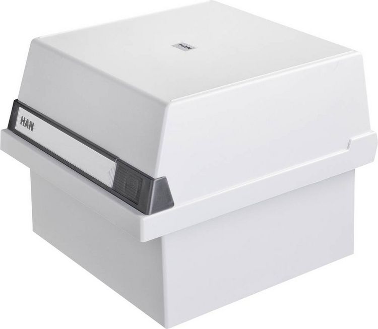 Produktbild: HAN 965-11 Karteikasten Lichtgrau max. Anzahl der Karten: 800 Karten DIN A5 quer