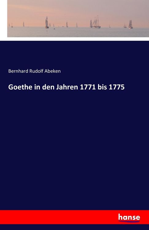 Produktbild: Goethe in den Jahren 1771 bis 1775