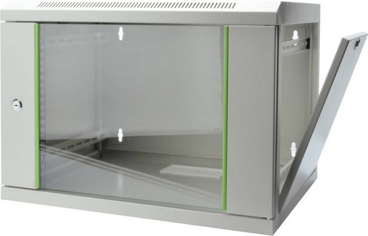Produktbild: Digitus DN-19 07-U-EC 19 Zoll Wandgeh&auml;use (B x H x T) 600 x 416 x 450 mm 7 HE Lichtgrau (RAL 7035)
