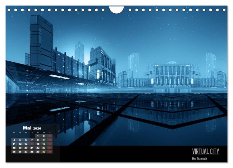 Produktbild: VIRTUAL CITY 2026 CH-Version (Wandkalender 2026 DIN A4 quer), CALVENDO Monatskalender