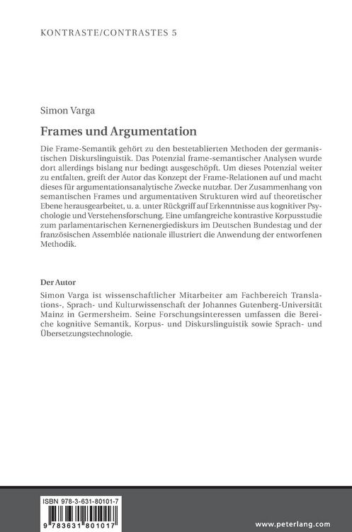 Produktbild: Frames und Argumentation