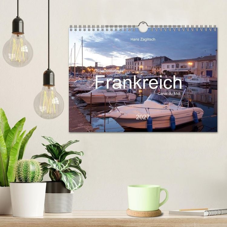 Produktbild: Hausbooturlaub Frankreich - Canal du Midi (Wandkalender 2027 DIN A4 quer), CALVENDO Monatskalender