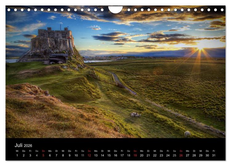 Produktbild: Holy Island - England (Wandkalender 2026 DIN A4 quer), CALVENDO Monatskalender