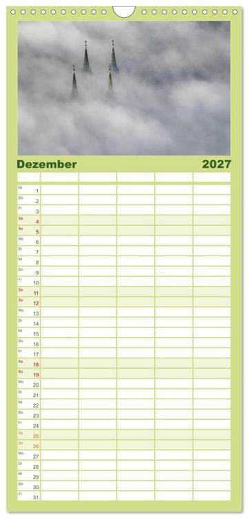 Produktbild: Familienplaner 2027 - Oberfranken aus der Vogelperspektive mit 5 Spalten (Wandkalender, 21 x 45 cm) CALVENDO