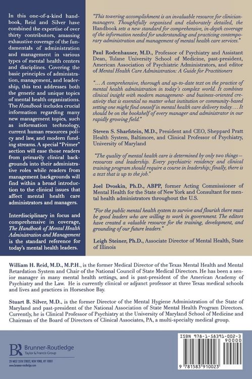 Produktbild: Handbook of Mental Health Administration and Management