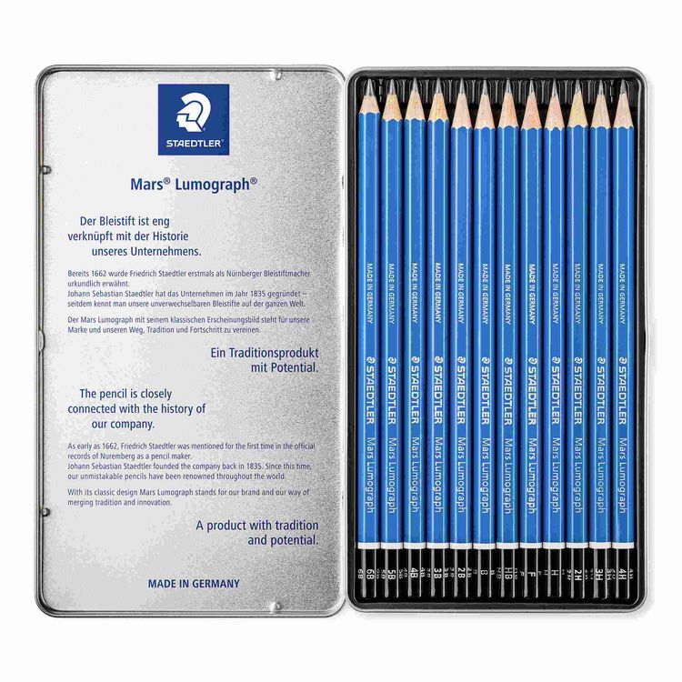 Produktbild: STAEDTLER Zeichenbleistift Mars Lumograph 12er Set