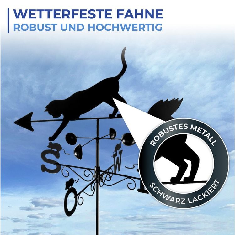 Produktbild: Wetterfahne Mod. Katze, Wetterhahn