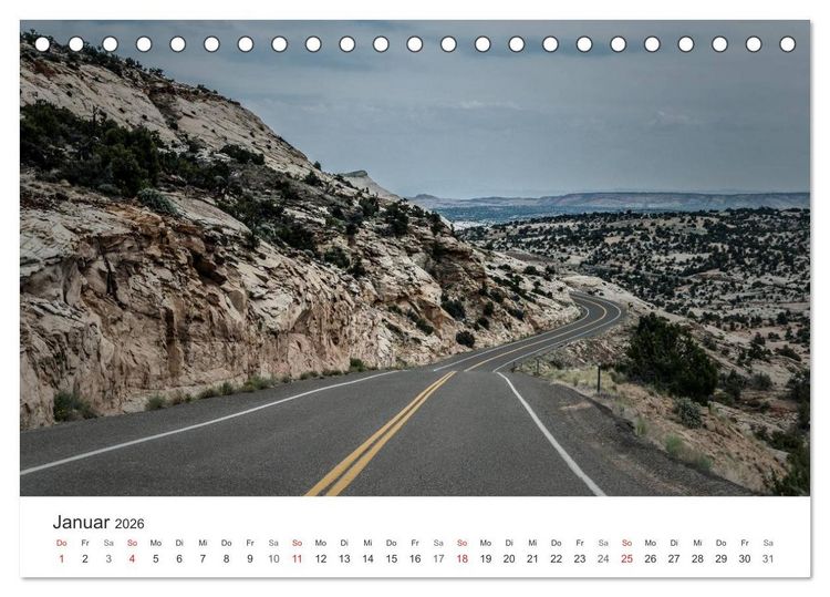 Produktbild: USA Roads (Tischkalender 2026 DIN A5 quer), CALVENDO Monatskalender