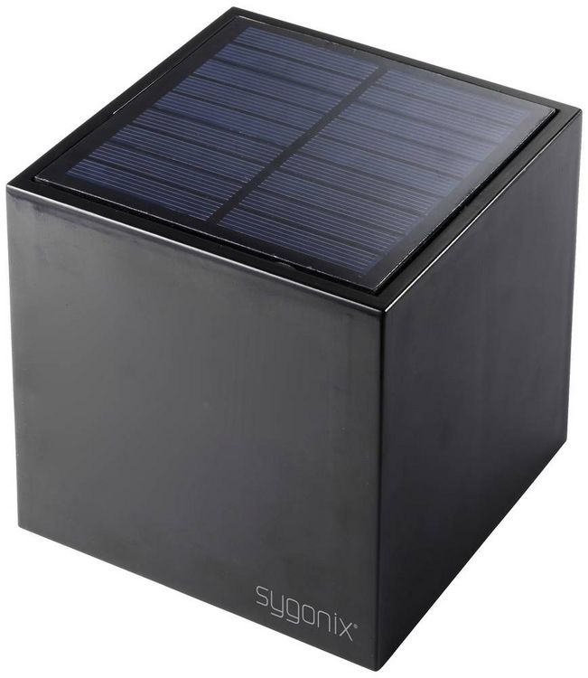 Produktbild: Sygonix SY-5499356 Solar-Au&szlig;enwandleuchte SMD LED 0.9W Schwarz