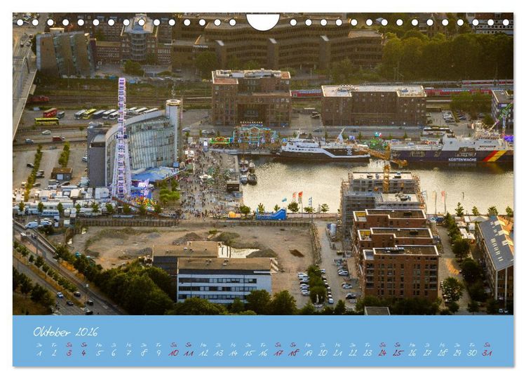 Produktbild: Kiel aus der Luft - Die Stadt an der F&ouml;rde aus dem Ballon fotografiert (Wandkalender 2026 DIN A4 quer), CALVENDO Monatskalender