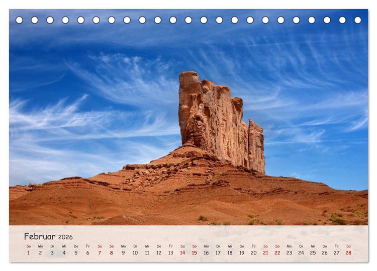 Produktbild: Monument Valley - Faszinierende Westernkulisse in den USA (Tischkalender 2026 DIN A5 quer), CALVENDO Monatskalender