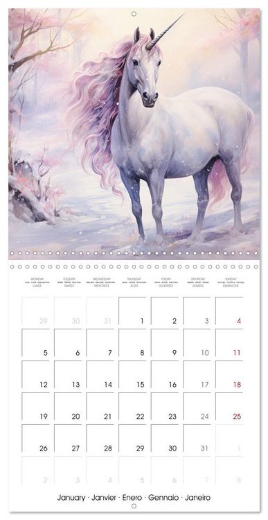 Produktbild: Unicorns, magical creatures (Wall Calendar 2026 12 &times; 12 Inch) CALVENDO 12 Month Wall Calendar