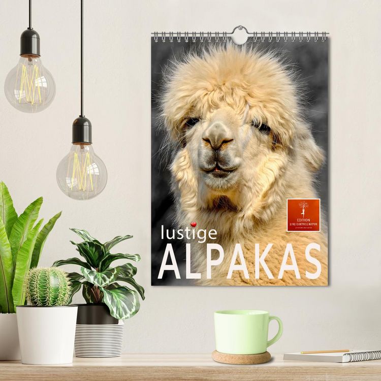 Produktbild: Lustige Alpakas (Wandkalender 2026 DIN A4 hoch), CALVENDO Monatskalender