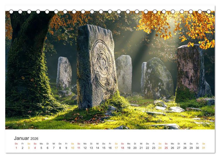 Produktbild: Magische Steine - Tor zur Anderswelt (Tischkalender 2026 DIN A5 quer), CALVENDO Monatskalender