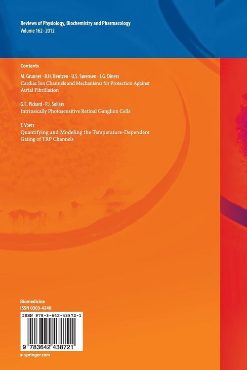 Produktbild: Reviews of Physiology, Biochemistry and Pharmacology