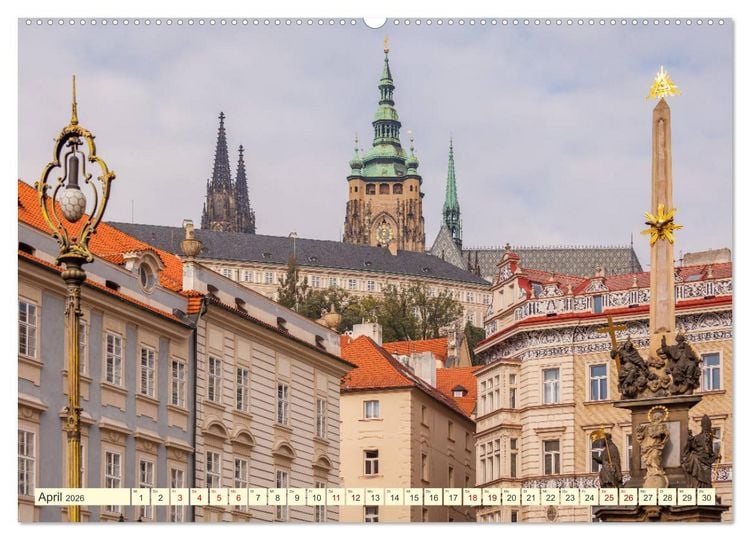 Produktbild: Die sch&ouml;ne Stadt Prag (Wandkalender 2026 DIN A2 quer), CALVENDO Monatskalender