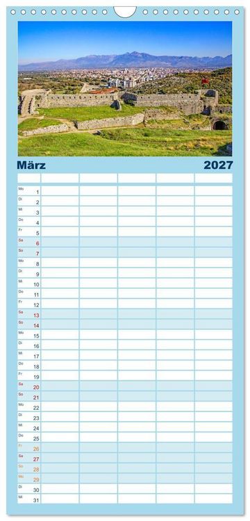 Produktbild: Familienplaner 2027 - Shkodra &ndash; Perle im Norden Albaniens mit 5 Spalten (Wandkalender, 21 x 45 cm) CALVENDO