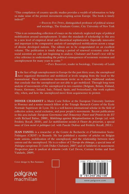 Produktbild: The Mobilization of the Unemployed in Europe