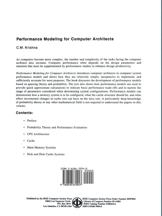 Produktbild: Performance Modeling Computer Architect