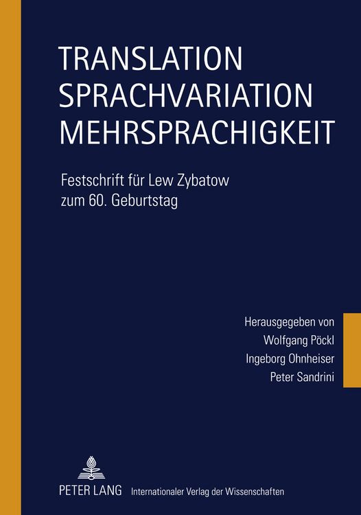 Produktbild: Translation &ndash; Sprachvariation &ndash; Mehrsprachigkeit