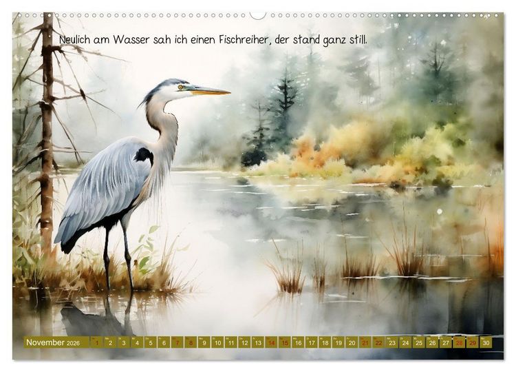 Produktbild: Neulich am Wasser (Wandkalender 2026 DIN A2 quer), CALVENDO Monatskalender