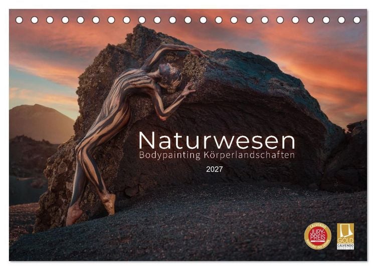 Produktbild: Naturwesen - Bodypainting K&ouml;rperlandschaften (Tischkalender 2027 DIN A5 quer), CALVENDO Monatskalender