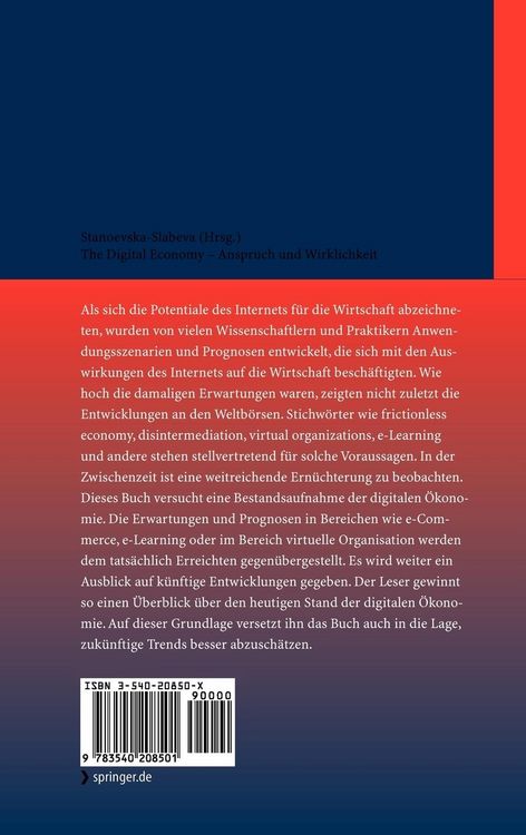 Produktbild: The Digital Economy - Anspruch und Wirklichkeit